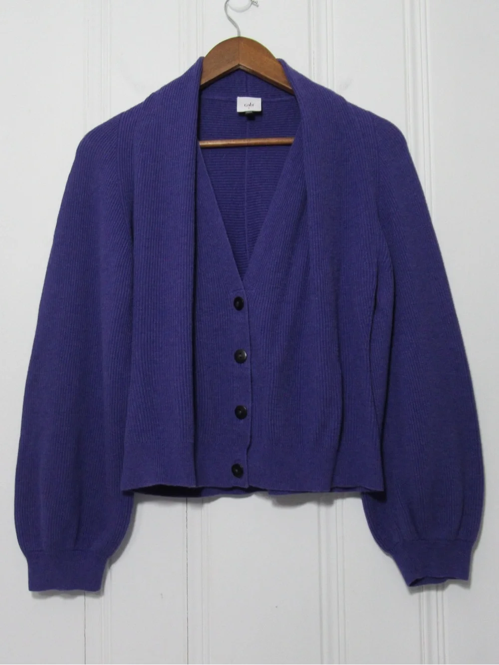 CAbi French Violet Purple Sunday Cardigan  Size Large